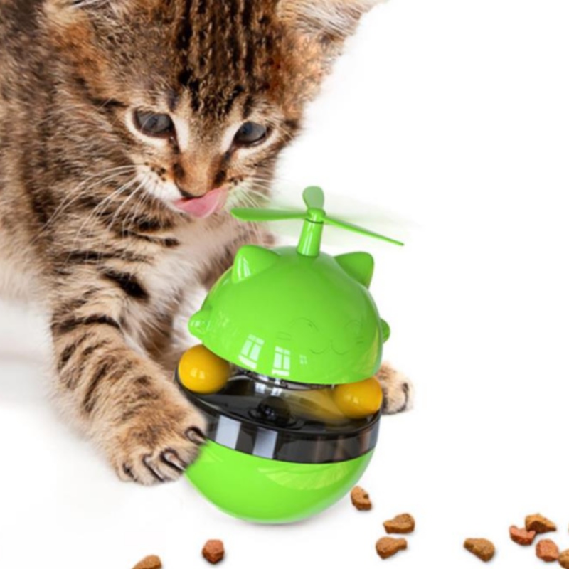 Échantillon gratuit Amazon chat jouets fournitures d\'animaux de compagnie jouet plate-tôle fuite denourriture boule denourriture drôle chat stick auto profiter des jouets de chat
